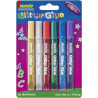 Imedio Glitter Glue "" Pack de 6 Tubos de Pegamento con Brillantina 10ml