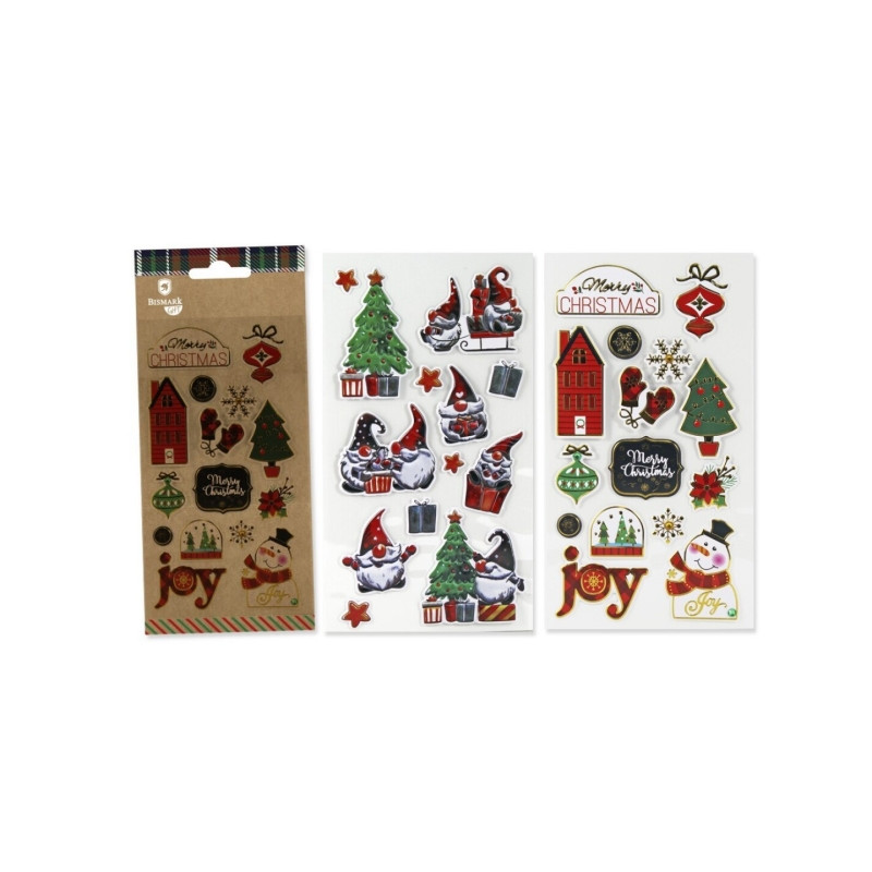 Bismark Pack con 1 Hoja de Pegatinas Navideñas