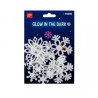Apli Pack con 12 Copos de Nieve Luminiscentes 3D