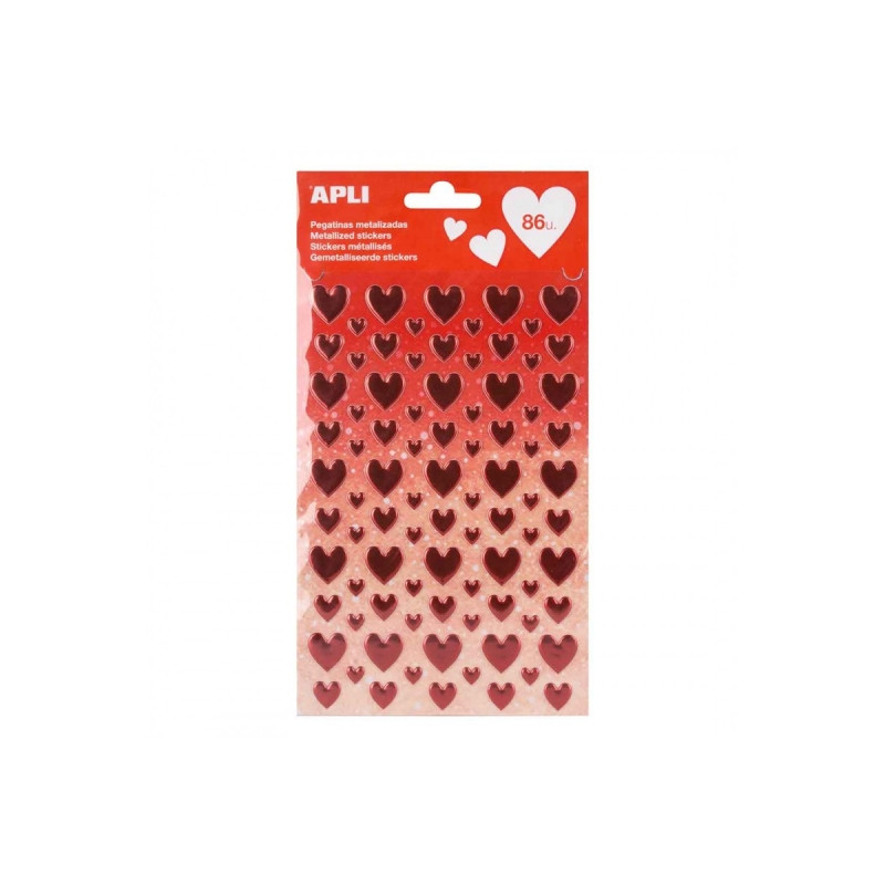 Apli Bolsa de Pegatinas en Forma de Corazon