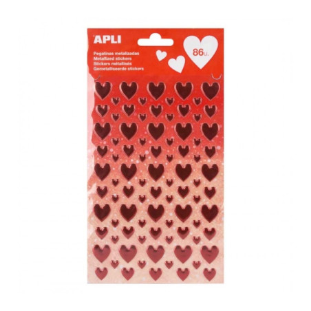 Apli Bolsa de Pegatinas en Forma de Corazon