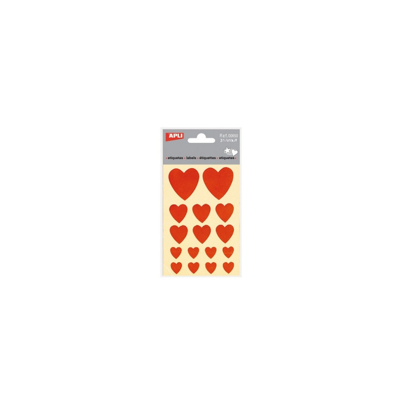 Apli Bolsa de Pegatinas con Corazones