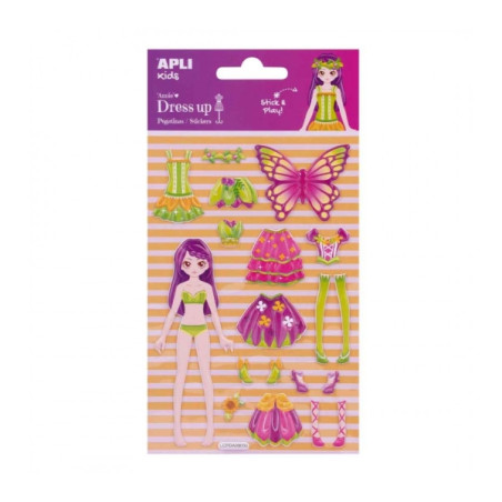 Apli Bolsa de Pegatinas Dress up 3D Annie