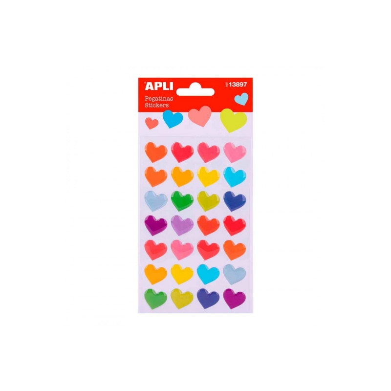 Apli Bolsa de Pegatinas en Forma de Corazones