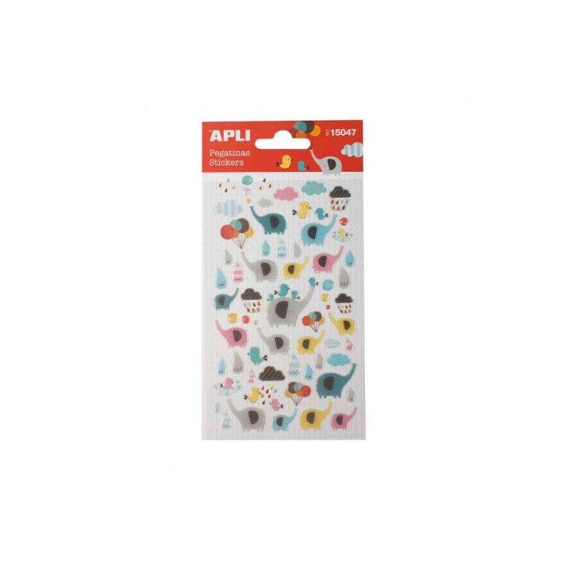 Apli Bolsa de Pegatinas de Elefantes