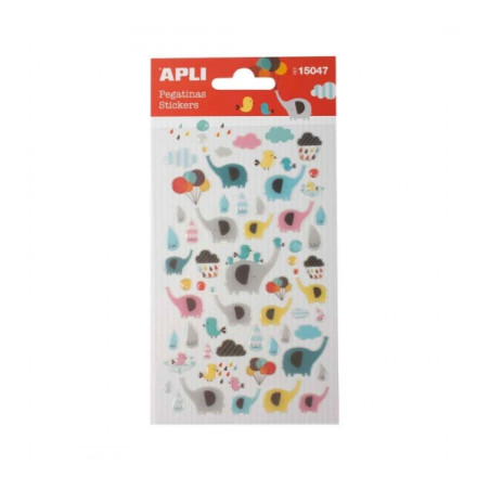 Apli Bolsa de Pegatinas de Elefantes