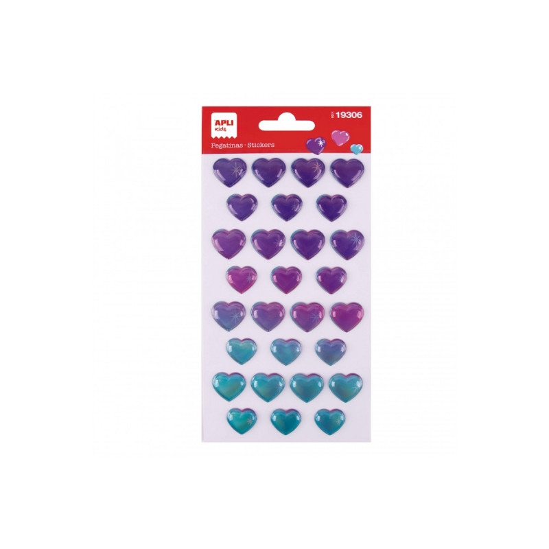 Apli Bolsa de Pegatinas de Corazones