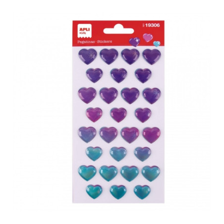 Apli Bolsa de Pegatinas de Corazones