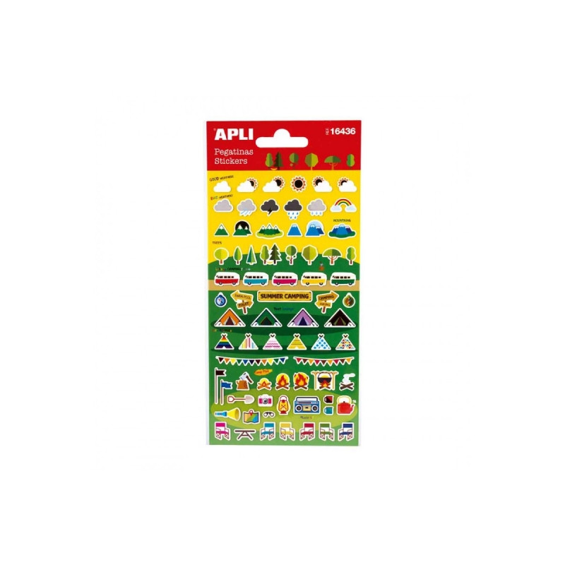 Apli Bolsa de Pegatinas de Camping