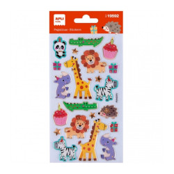 Apli Bolsa con 22 Pegatinas Fiesta de Animales