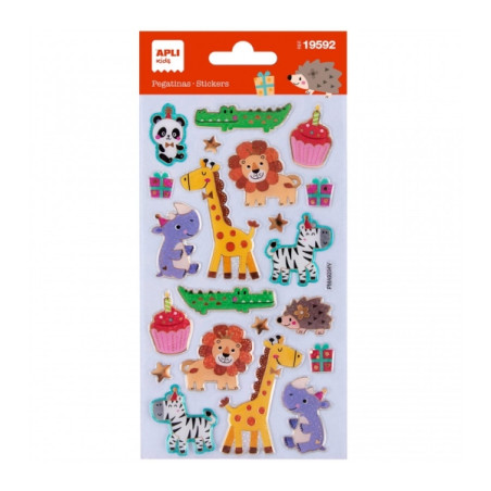 Apli Bolsa con 22 Pegatinas Fiesta de Animales