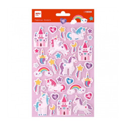 Apli Bolsa de Pegatinas de Unicornios