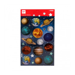 Apli Bolsa de Pegatinas de Planetas