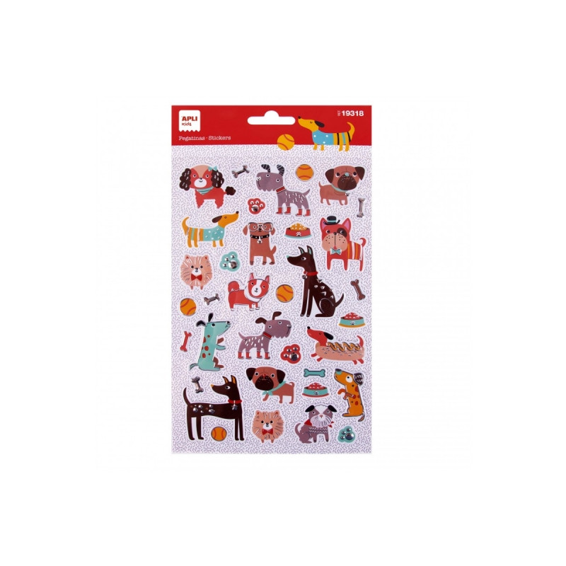 Apli Bolsa de Pegatinas de Perritos