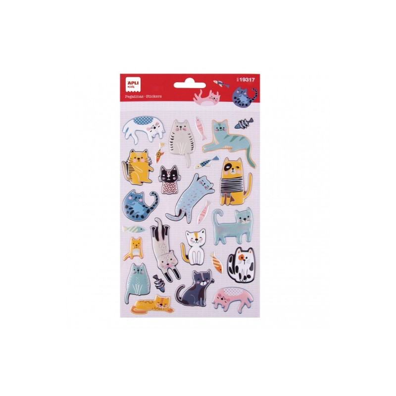 Apli Bolsa de Pegatinas de Gatos