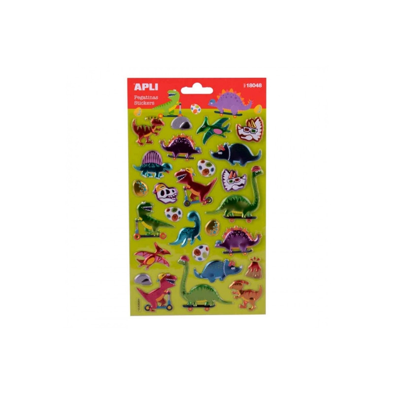 Apli Bolsa de Pegatinas de Dinosaurios