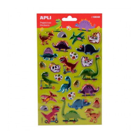 Apli Bolsa de Pegatinas de Dinosaurios