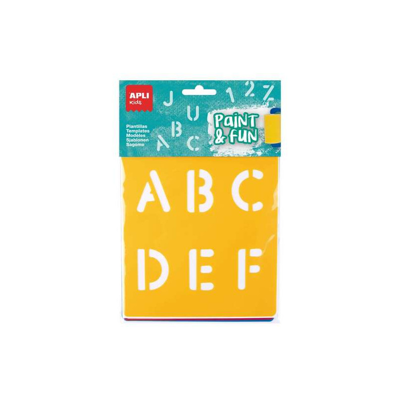 Apli Kids Bolsa de 6 Plantillas de Letras y Numeros