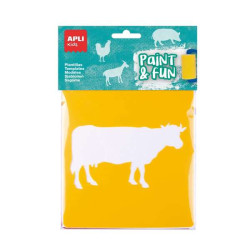Apli Kids Bolsa de 6 Plantillas de Animales de Granja