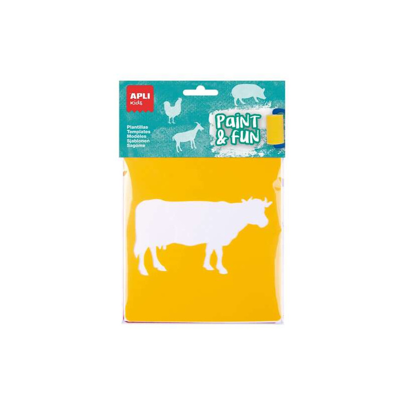 Apli Kids Bolsa de 6 Plantillas de Animales de Granja