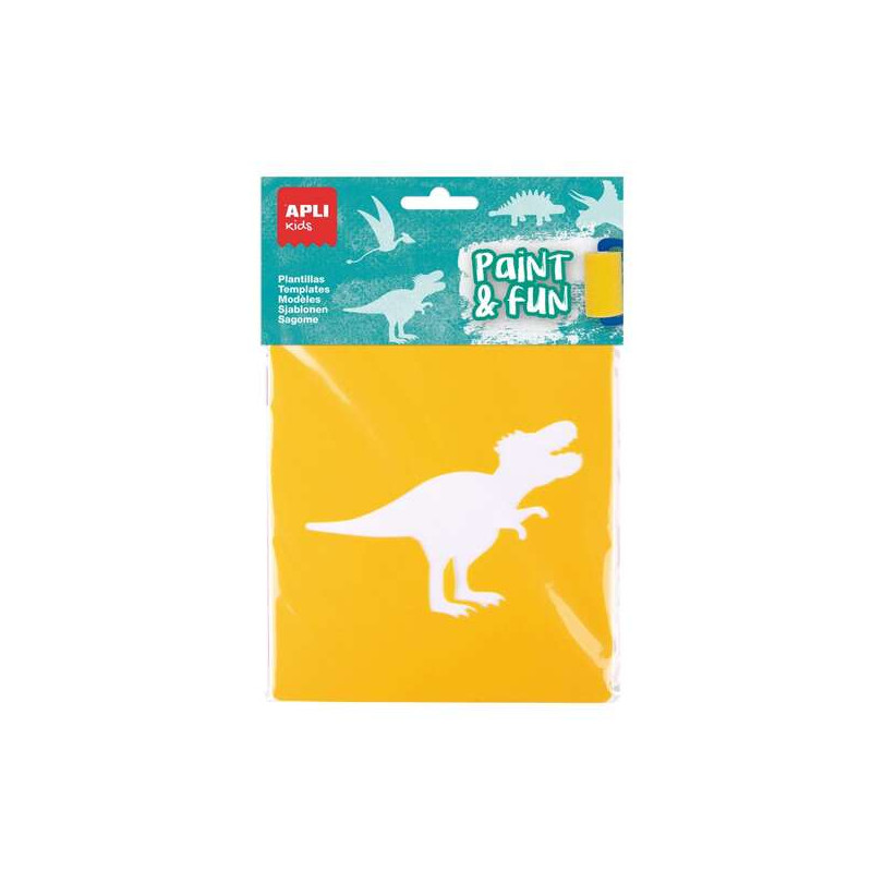 Apli Kids Bolsa de 6 Plantillas de Dinosaurios