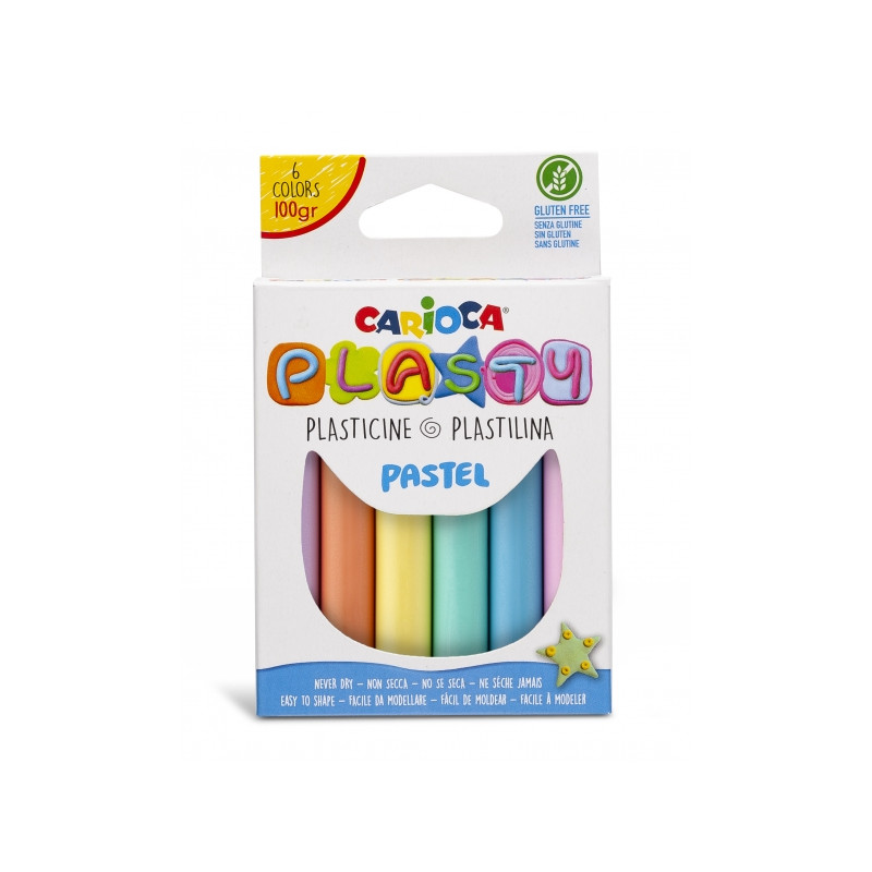 Carioca Pack de 6 Plastilinas Colores Pastel