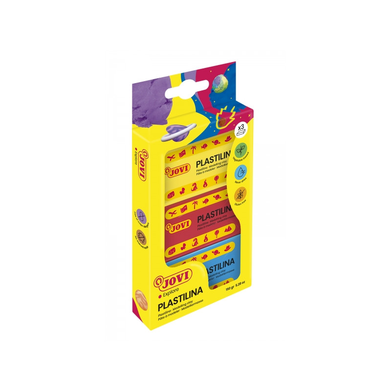 Jovi Pack de 3 Pastillas de Plastilina 50gr