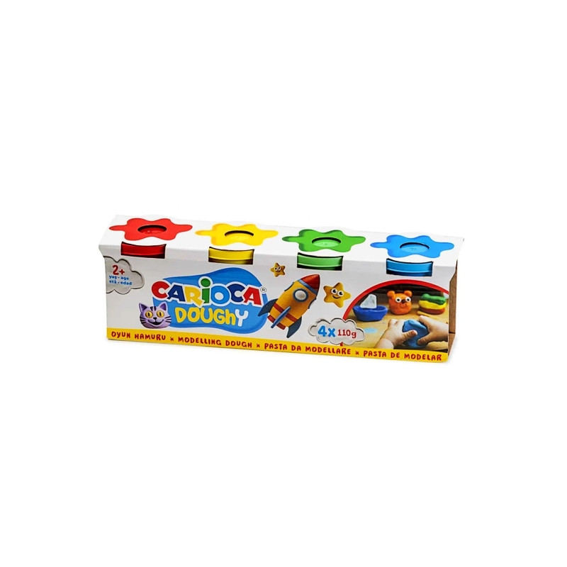 Carioca Doughy Pack con 4 Botes de Pasta de Modelar 110gr