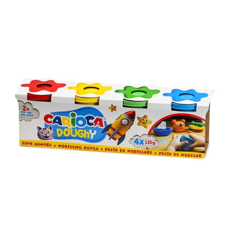 Carioca Doughy Pack con 4 Botes de Pasta de Modelar 110gr