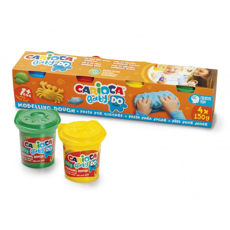 Carioca Baby Do Pack con 4 Botes de Pasta de Modelar 150ml
