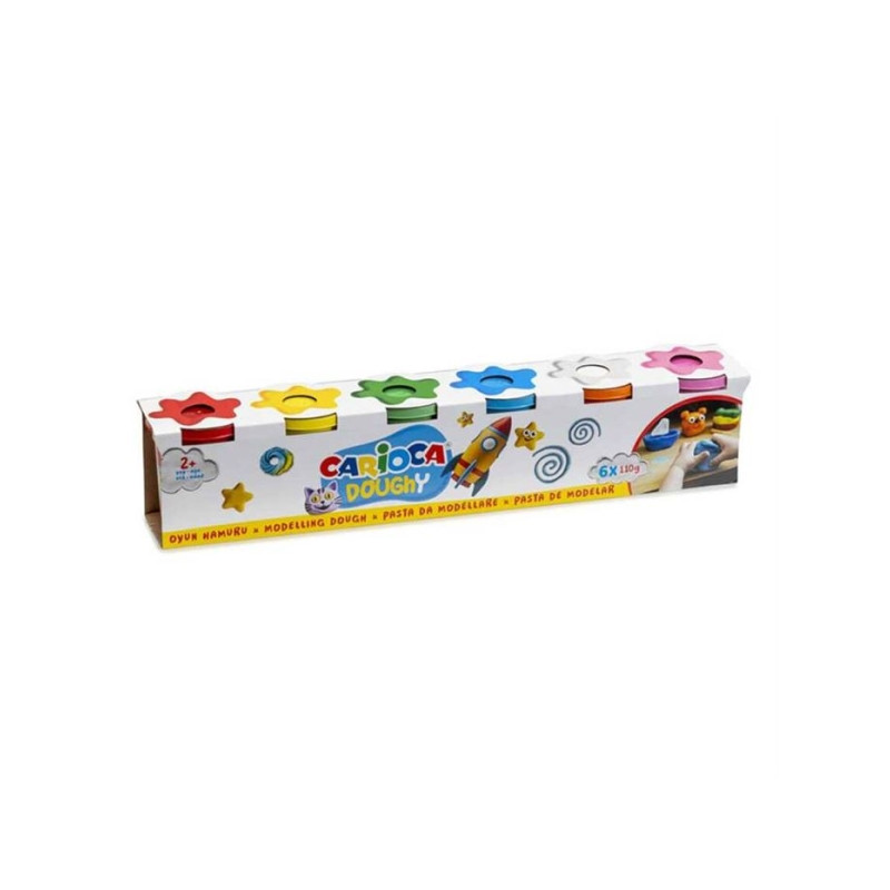 Carioca Doughy Pack con 6 Botes de Pasta de Modelar 110gr