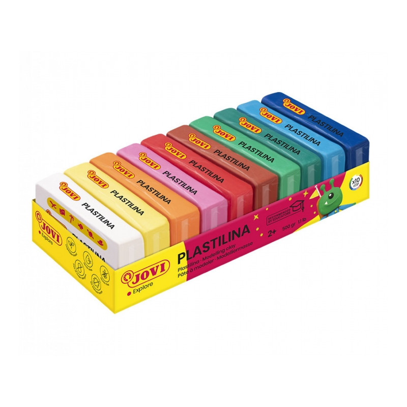 Jovi Pack de 10 Pastillas de Plastilina 50gr
