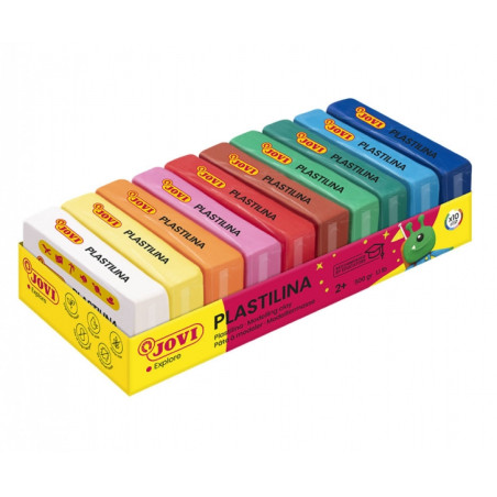 Jovi Pack de 10 Pastillas de Plastilina 50gr