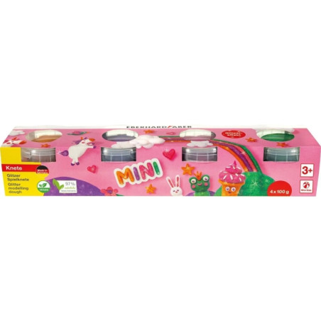 Eberhard Faber Mini Kids Pack con 4 Botes 100gr de Pasta de Modelar