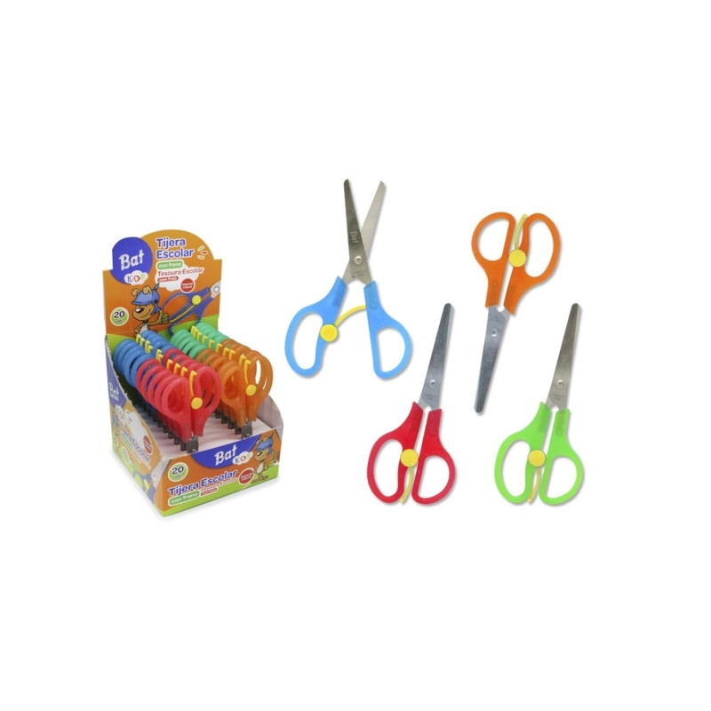 Bismark Bat Tijera Escolar 13cm con Freno (20u.)