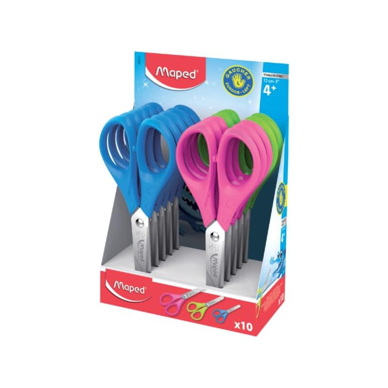 Maped Essentials Zurdos Tijera Escolar Punta Redonda 13cm (10u.)