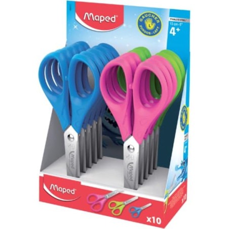 Maped Essentials Zurdos Tijera Escolar Punta Redonda 13cm (10u.)
