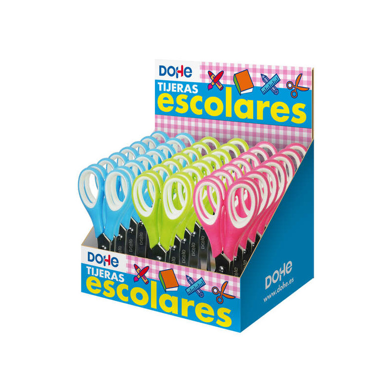 Dohe Expositor de 24 Tijeras Escolares de 125mm