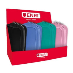 Enri Expositor de 20 Estuches Portatodo con 3 Compartimentos