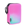 Milan Sunset Plumier de 2 Pisos con 2 Gomas de Borrar, Sacapuntas, Lapiz, Boligrafo Compact, Regla, 12 Lapices de Colores y 18