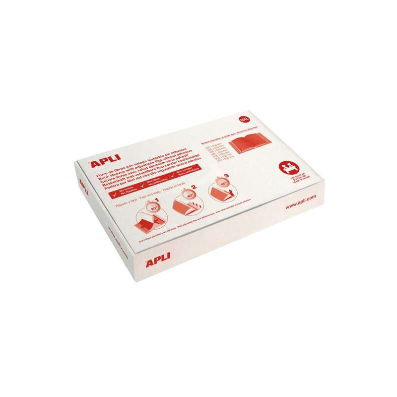 Apli Caja de 100 Forros para Libros 300mm PVC 130 micras