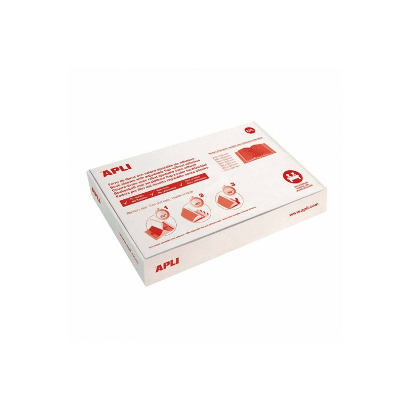 Apli Caja de 100 Forros para Libros 295mm PVC 130 micras
