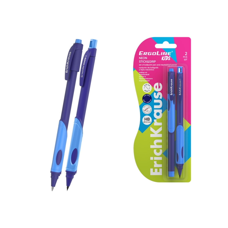 ErichKrause Pack de Boligrafo Retractil y Portaminas