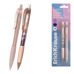 ErichKrause Matic and Grip Pack de Boligrafo Retractil y Portaminas