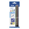 Milan Pack de 3 Lapices + Sacapuntas + Goma de Borrar