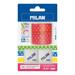 Milan Duet Look Pack de Sacapuntas + 2 Gomas 430