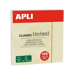 Apli Classic Bloc de 100 Notas Adhesivas 75 x 75 mm
