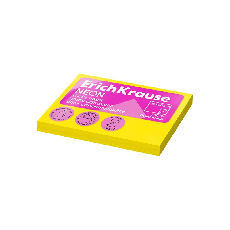 ErichKrause Bloc de 100 Notas Adhesivas 50x75mm