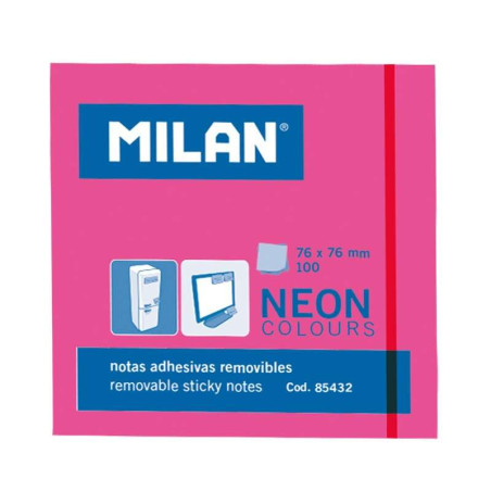 Milan Bloc de 100 Notas Adhesivas Rosa