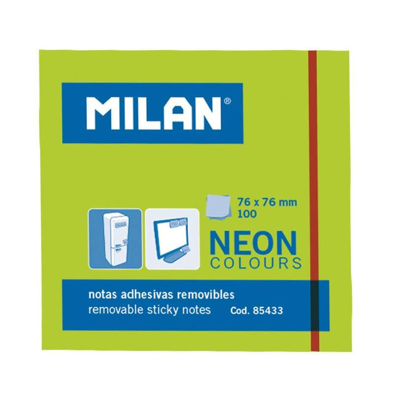 Milan Bloc de 100 Notas Adhesivas Verde